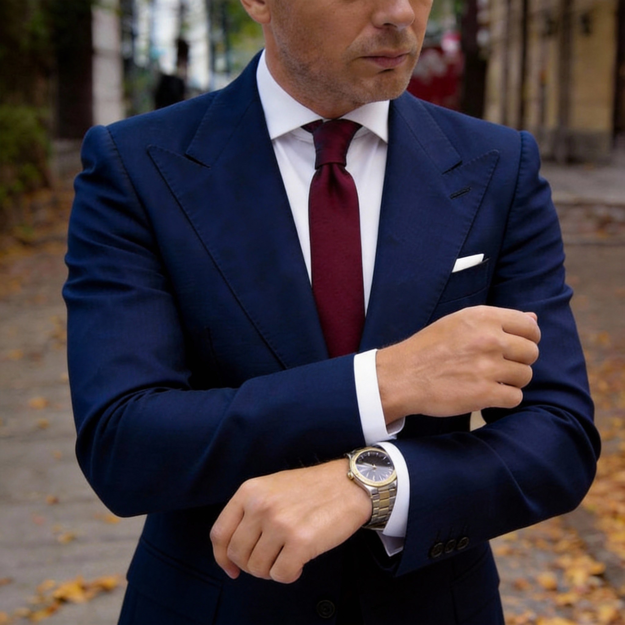 Red with Red Solid Necktie