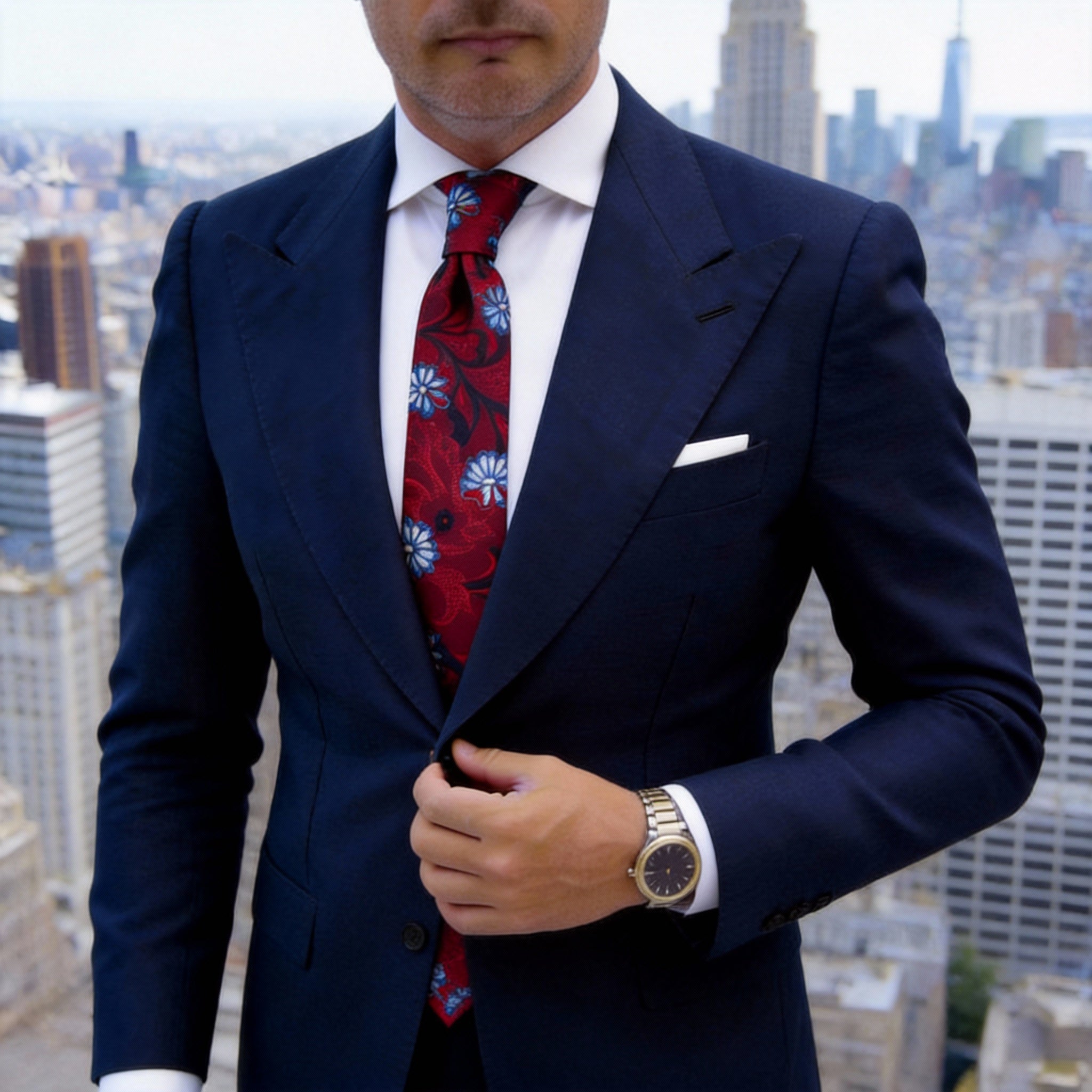 Purple Necktie With White Dots