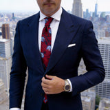 Purple Necktie With White Dots