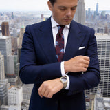 Purple Necktie With White Dots