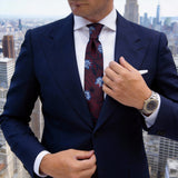 Purple Necktie With White Dots