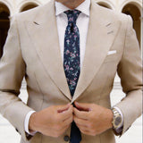 Navy With White Polka Dots Necktie
