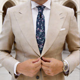Navy With White Polka Dots Necktie
