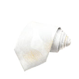 Silver Yellow Circle Necktie