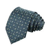 Teal Yellow Paisley Necktie