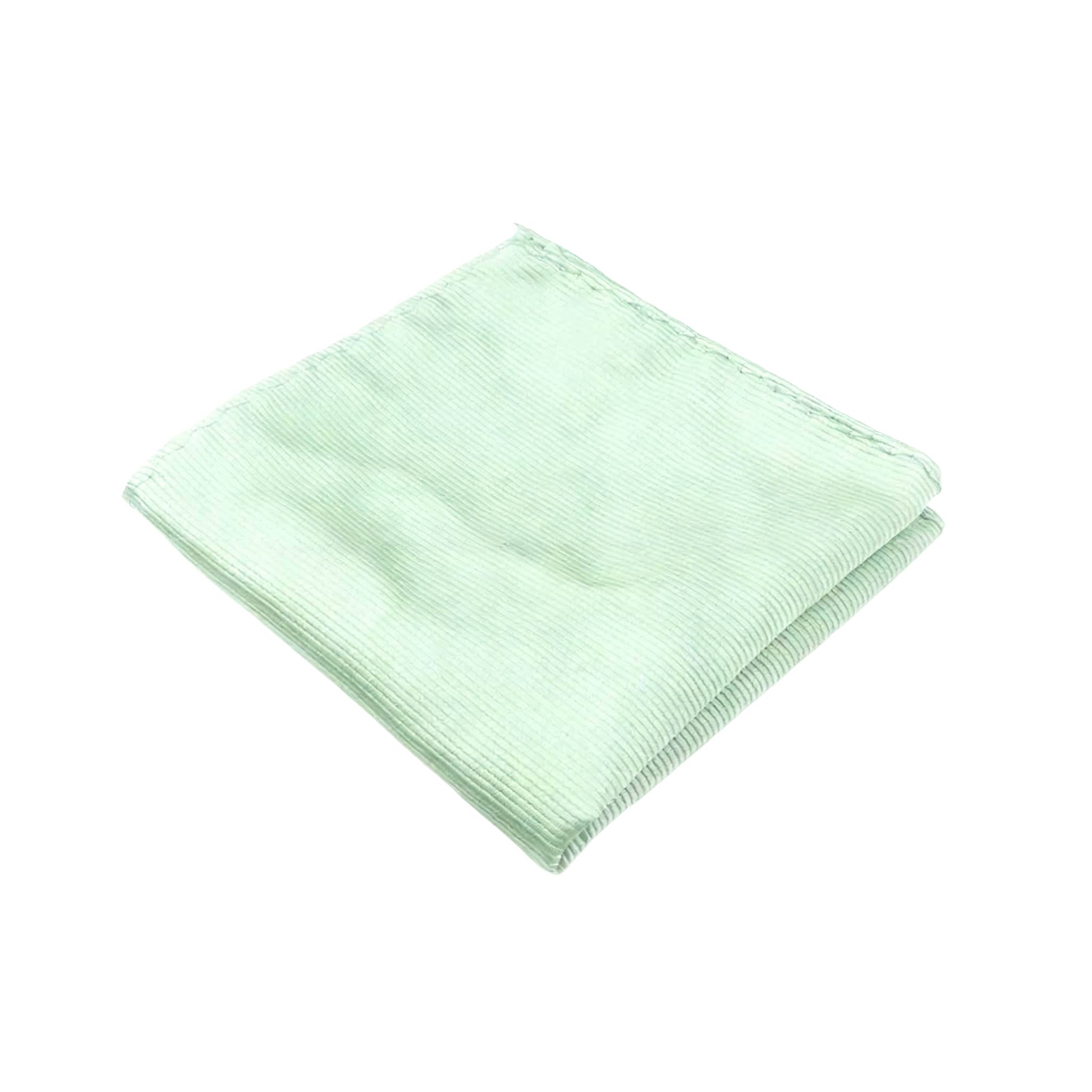 Mint Green Striped Pocket Square