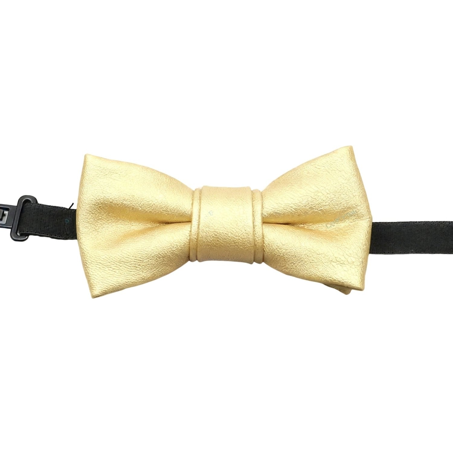 Gold With Leather Texture Bowtie