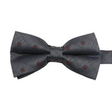 Gray Red Dotted Bowtie