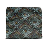 Black Blue Geometric Pocket Square