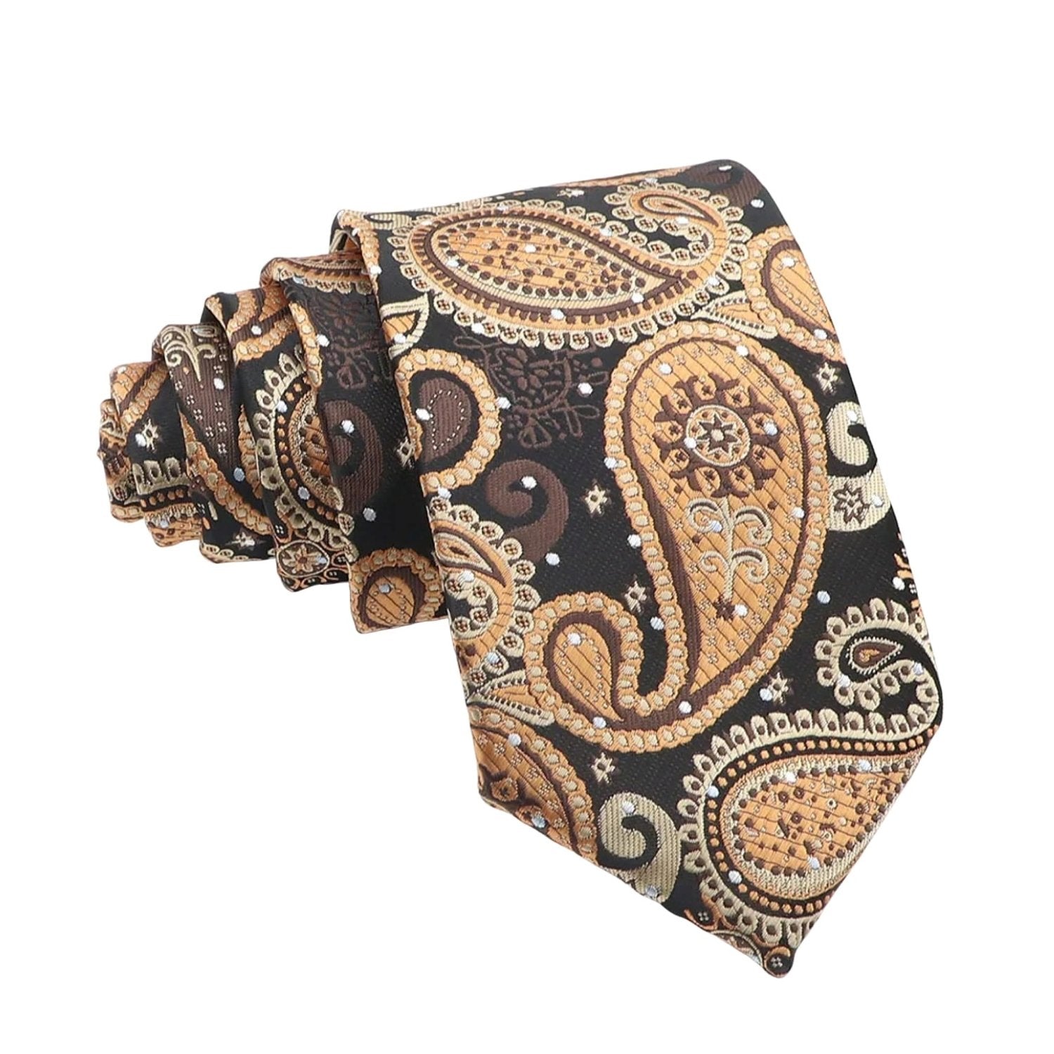Brown With Green Camouflage Necktie