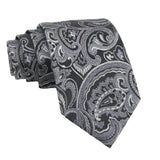 Black Gray Paisley Necktie