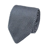 Gray Knitted Necktie
