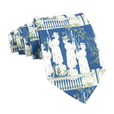 Blue White Statue Necktie