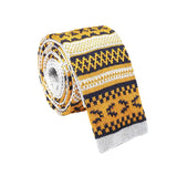 Gold Navy Blue Geometric Necktie