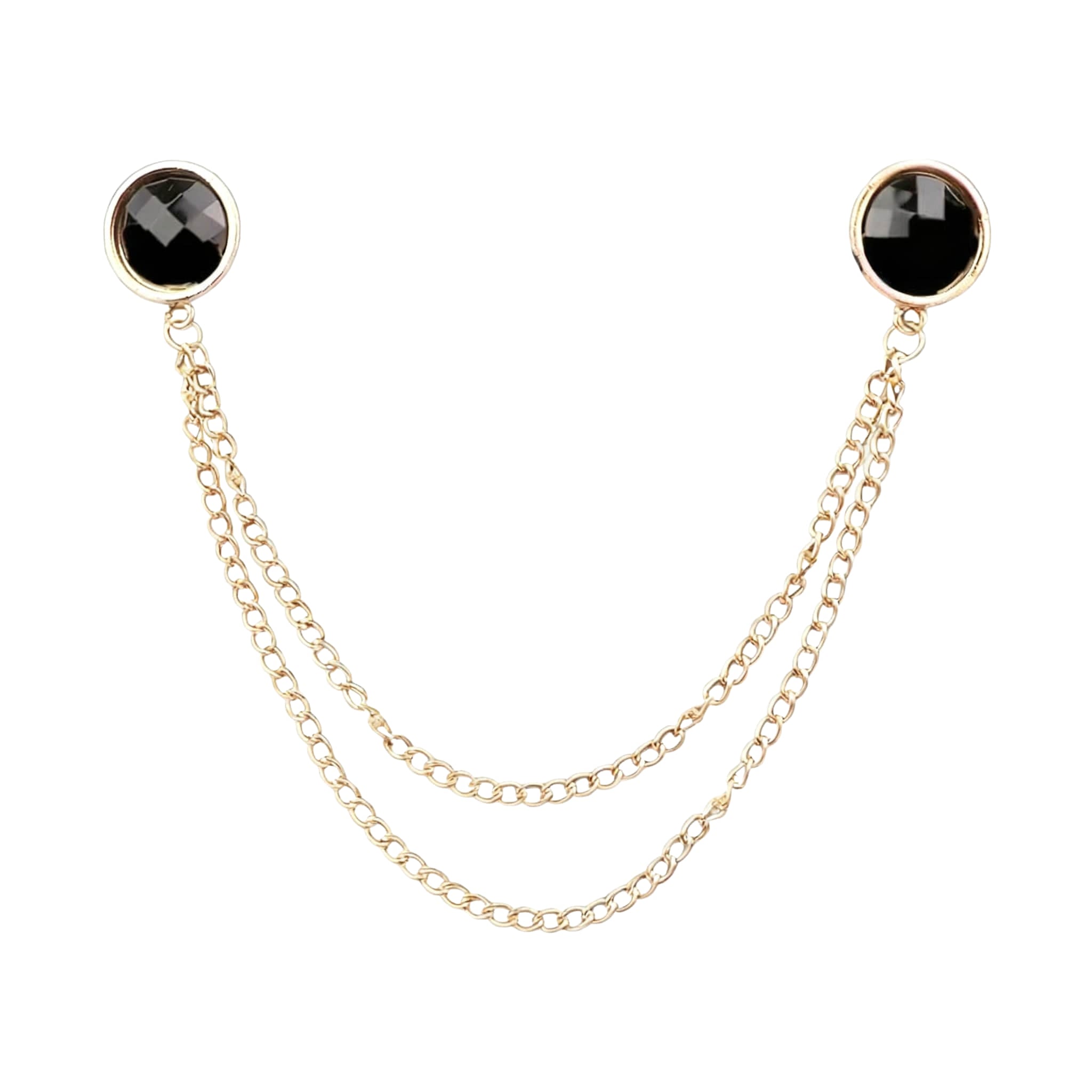 Gold Black Solid Lapel Pin