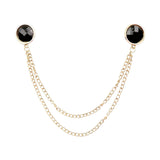 Gold Black Solid Lapel Pin
