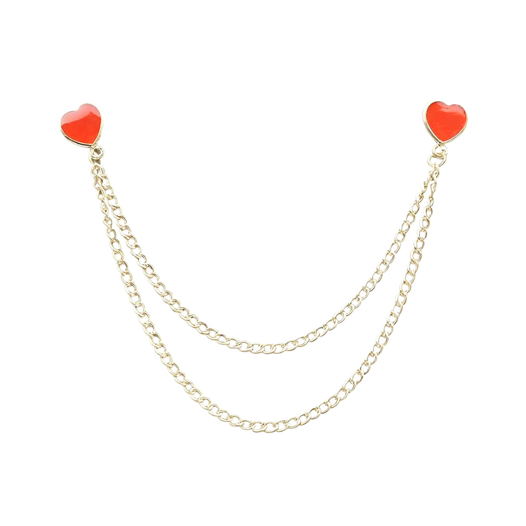 Gold Red Solid Lapel Pin