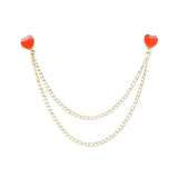 Gold Red Solid Lapel Pin