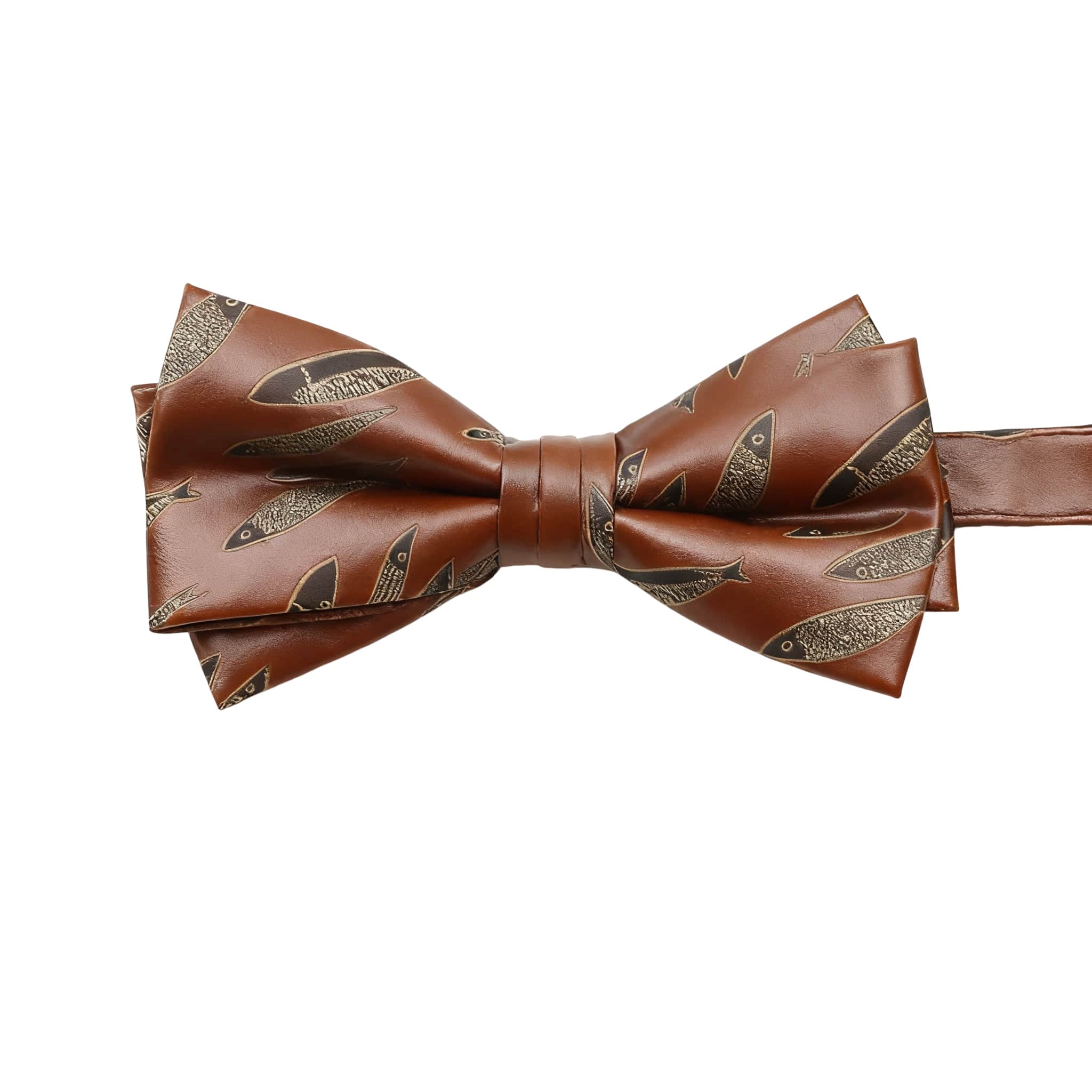Brown Black Fish Bowtie