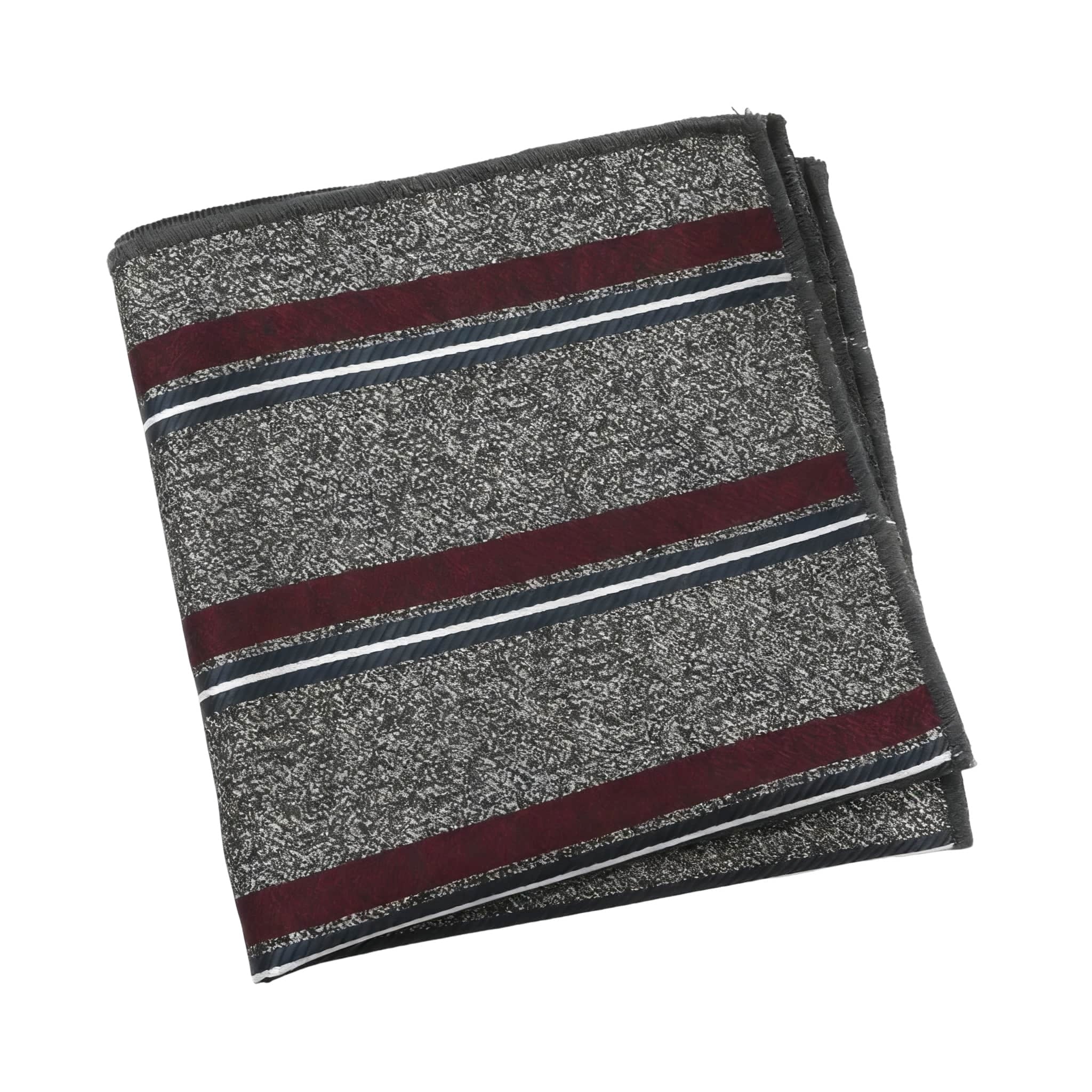 Beige Blue Striped Pocket Square