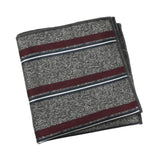 Beige Blue Striped Pocket Square
