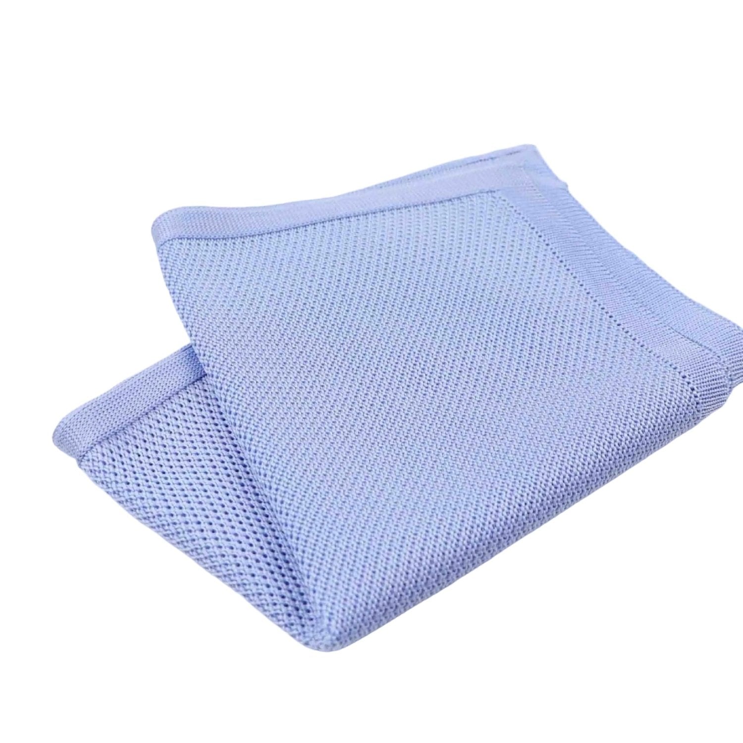 Light Blue With Light Blue Fine Mesh Pocket Square