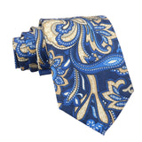Blue Beige Paisley Necktie