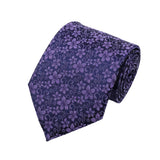 Purple Purple Floral Necktie