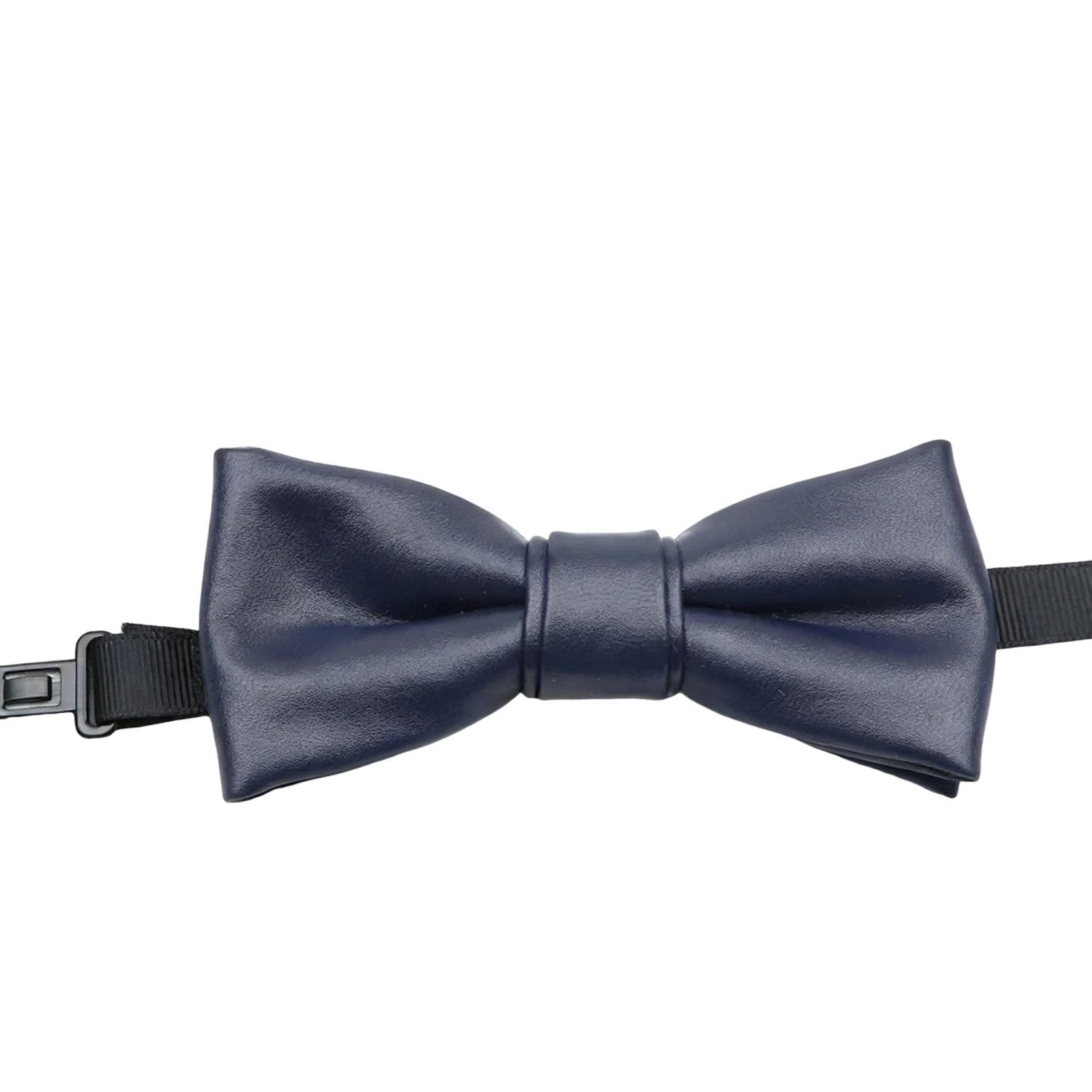 Navy Blue With Navy Blue Solid Bowtie