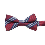 Red Blue Striped Bowtie