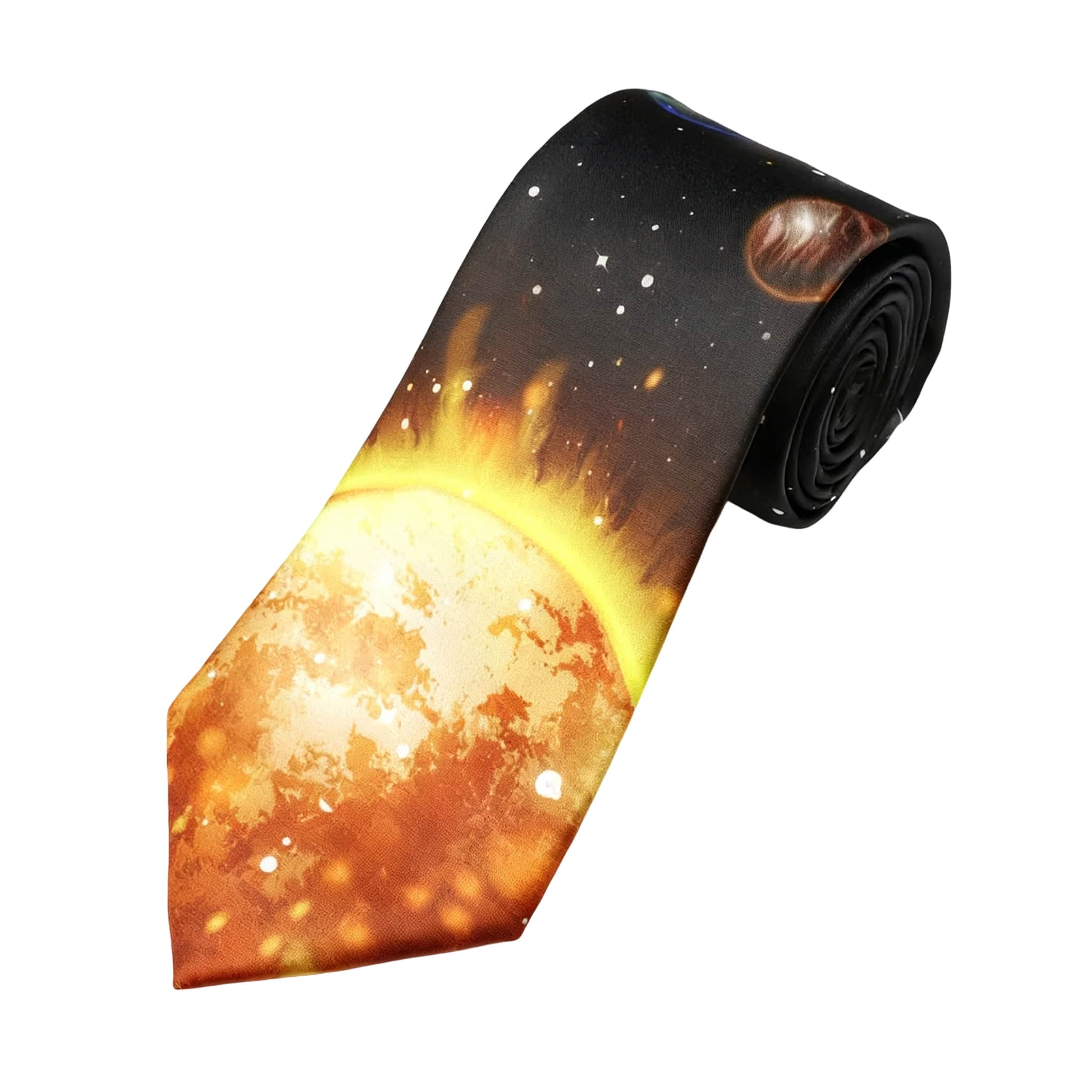 Black Yellow Planet Necktie