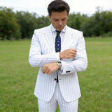 Navy Blue With White Polka Dots Necktie