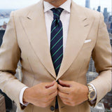 Blue With White Striped Necktie