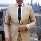 Blue With White Striped Necktie