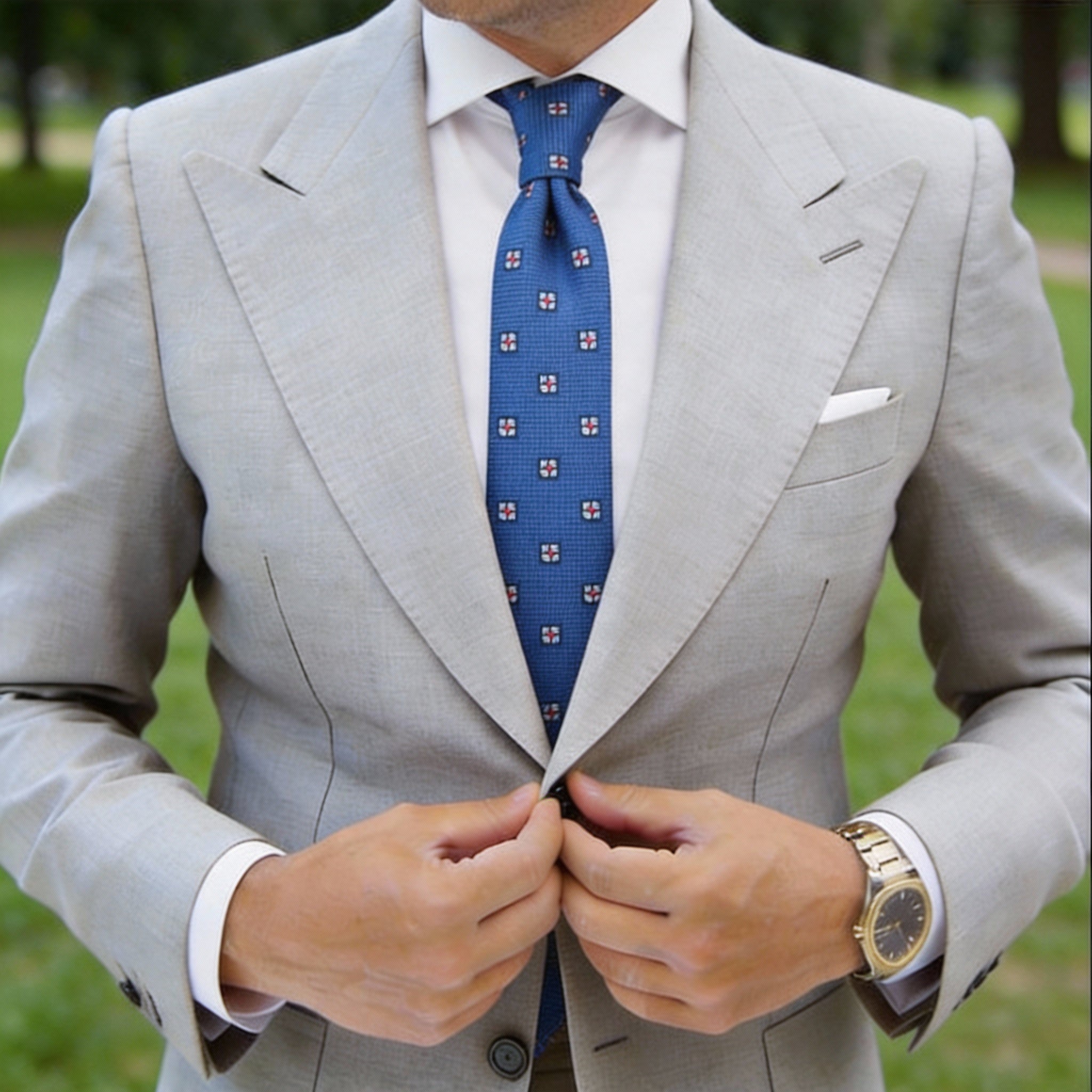Blue with White Dot Necktie