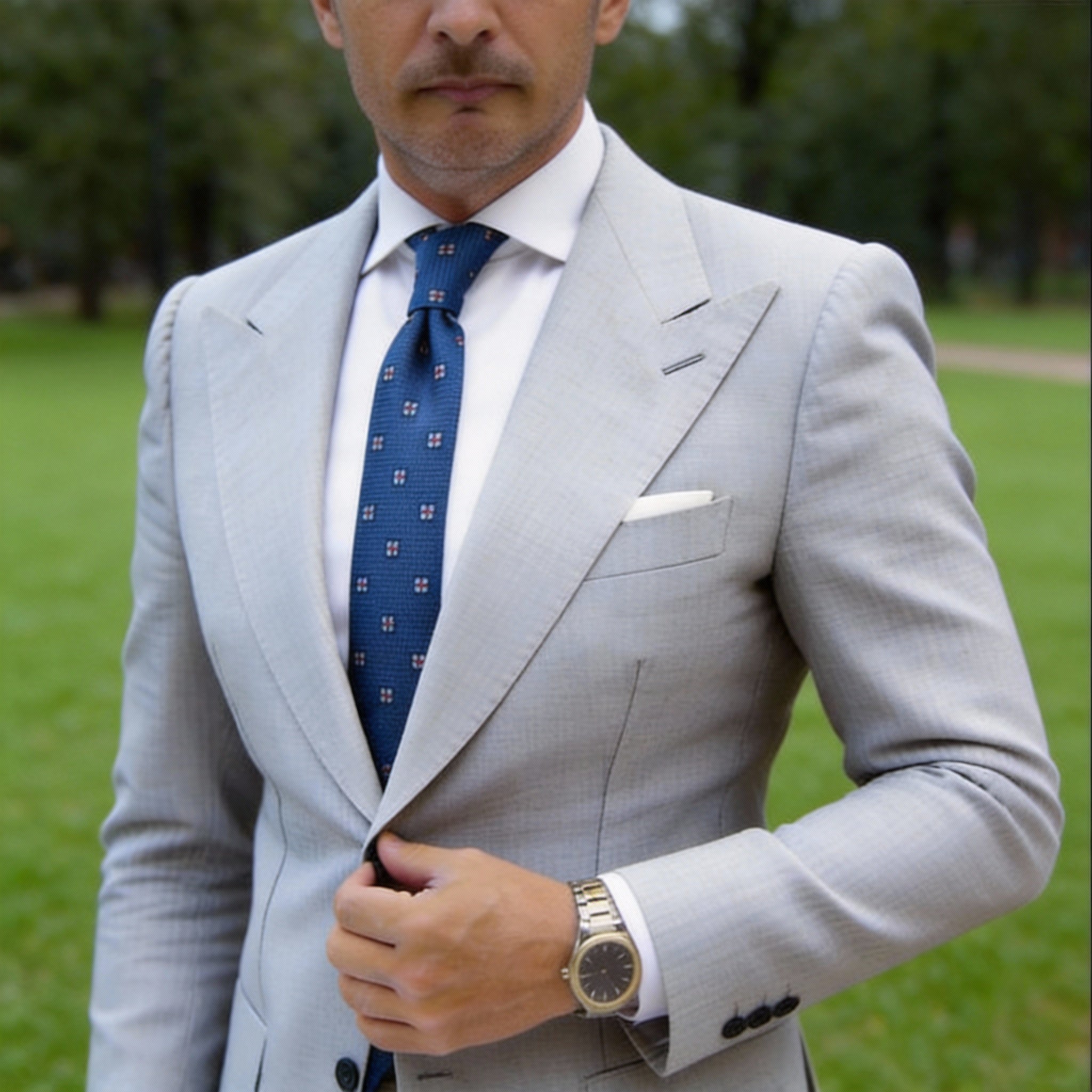 Blue with White Dot Necktie