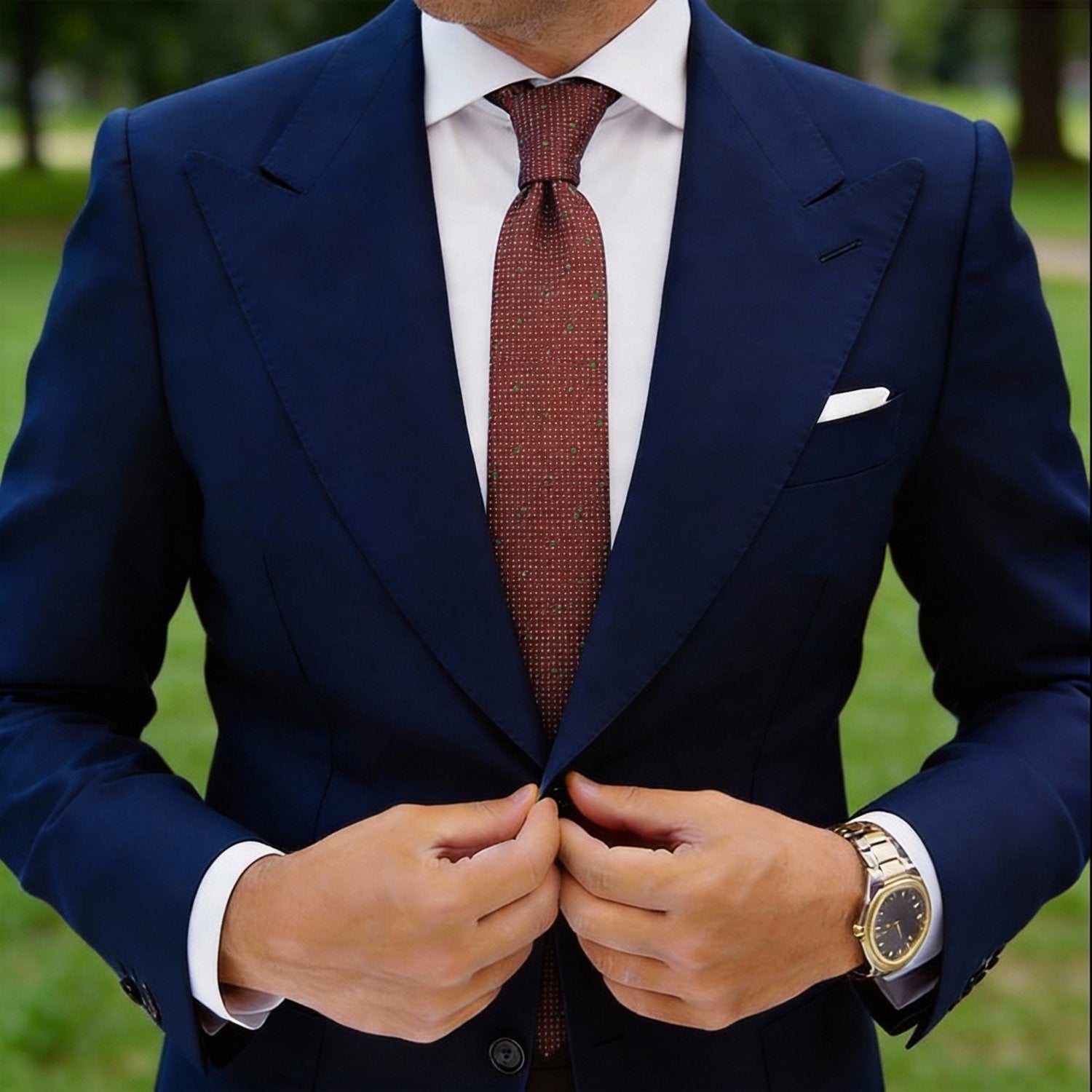Red with Black Stripes Necktie
