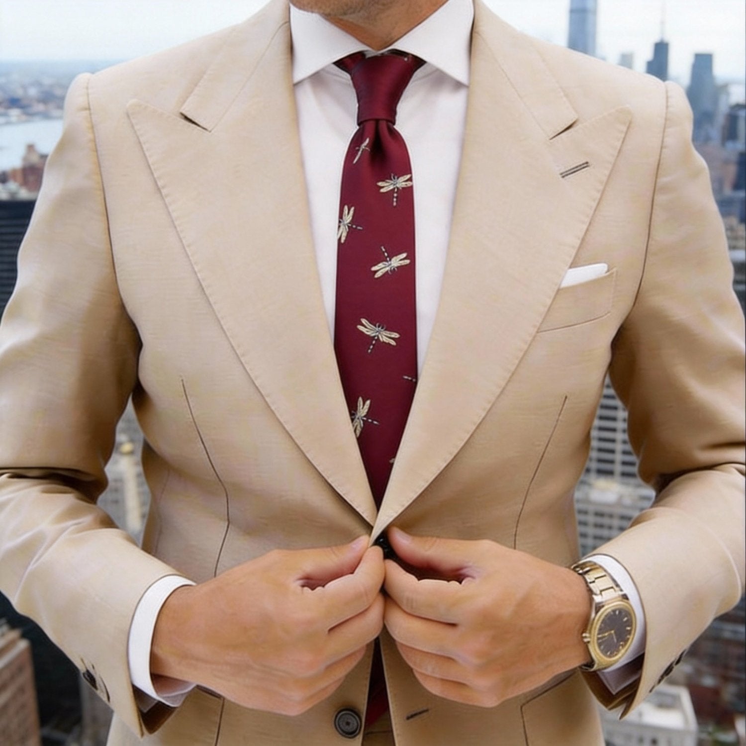 Red with White Polka Dots Necktie
