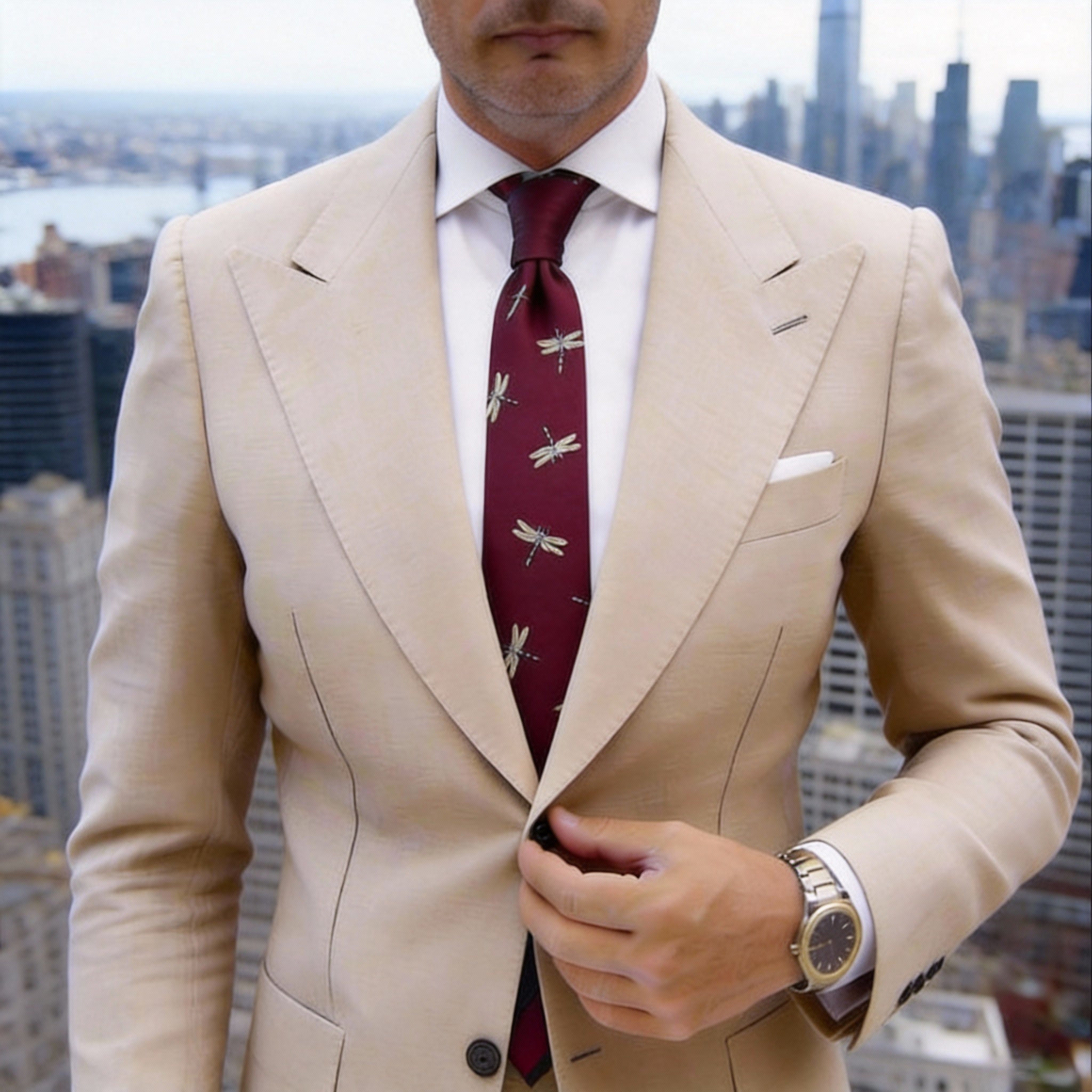 Red with White Polka Dots Necktie