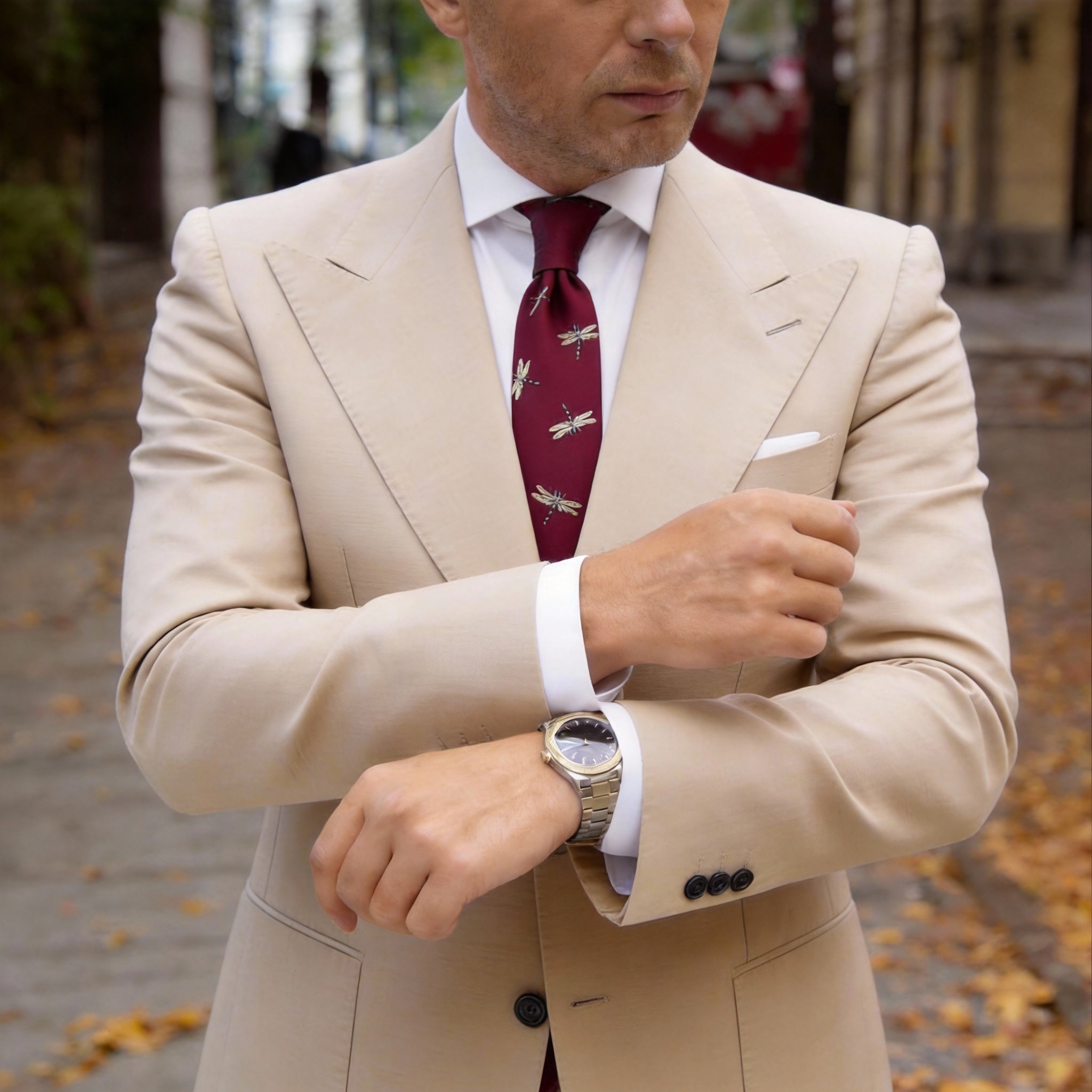 Red with White Polka Dots Necktie