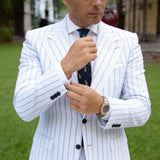 Blue With White Polka Dot Necktie