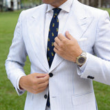 Blue With White Polka Dot Necktie