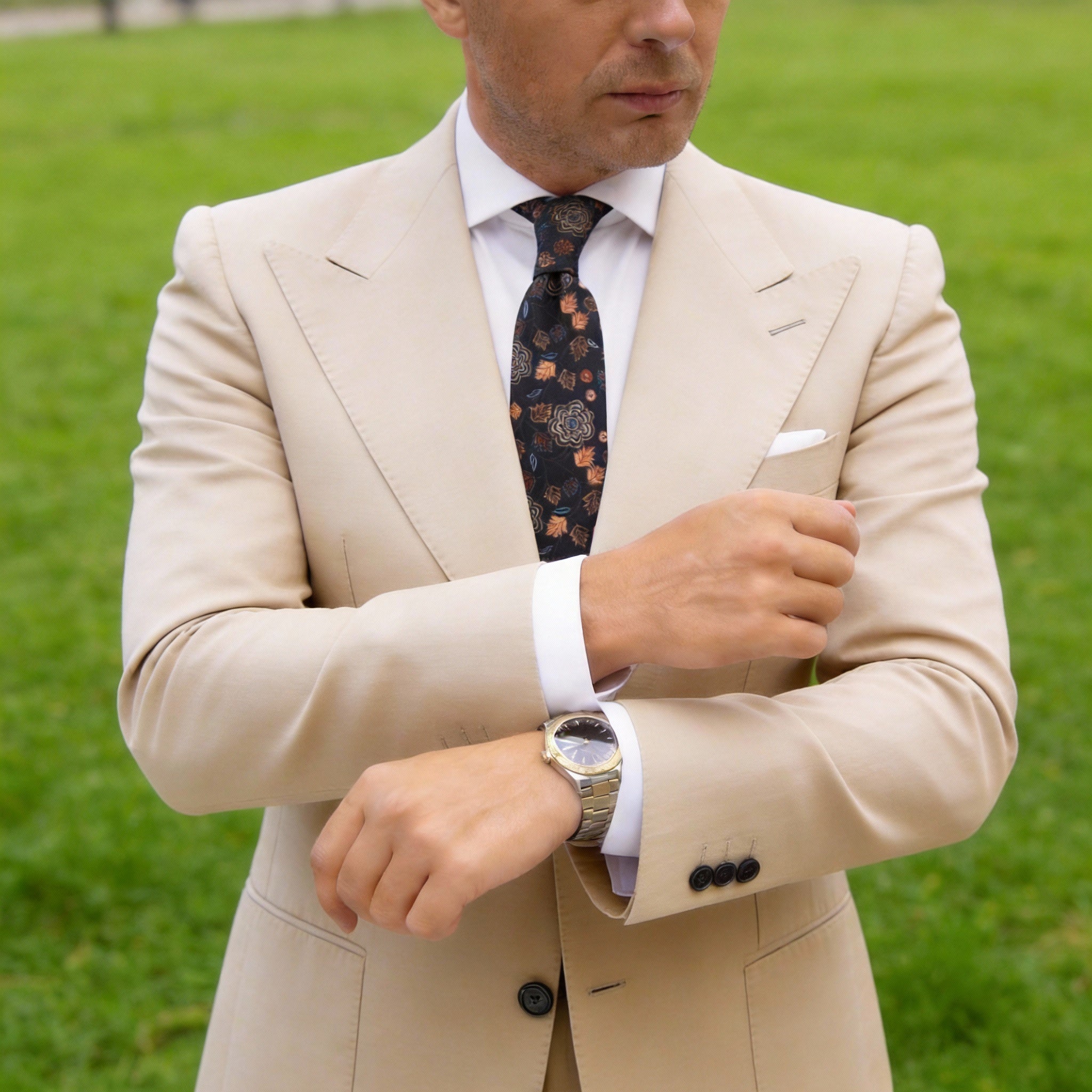 Black With White Dots Necktie