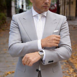 White Ornamental Scroll Necktie