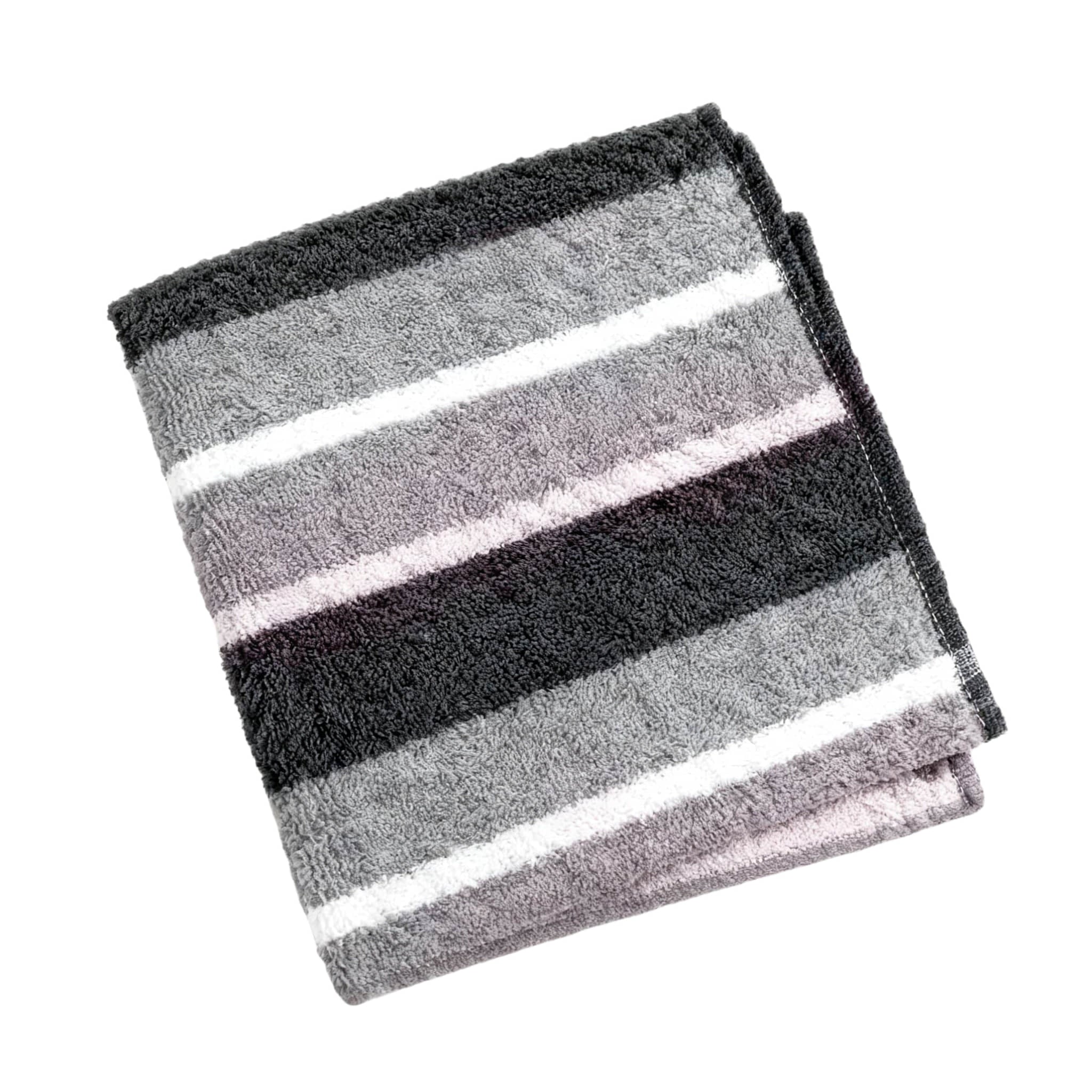 Black Pink Striped Pocket Square