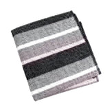 Black Pink Striped Pocket Square