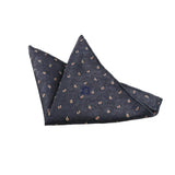 Dark Gray Red Paisley Pocket Square