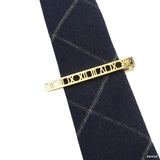 Gold Black Roman Numeral Tie Bar