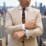 Black With Orange Paisley Necktie