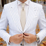 Beige Solid Necktie